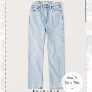 Abercrombie Ultra High Rise Ankle Straight Jeans